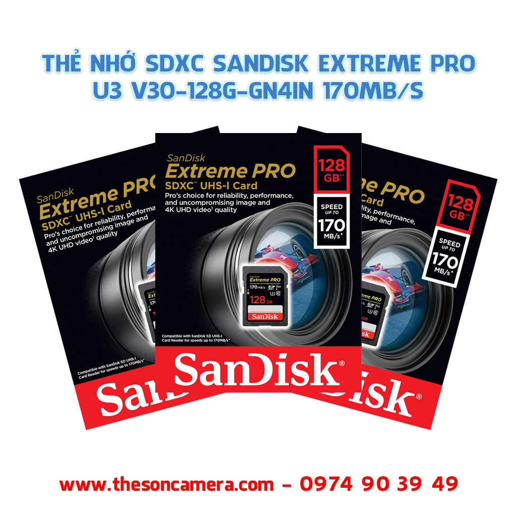 Thẻ nhớ Sandisk Extreme Pro 128G 200MB/s