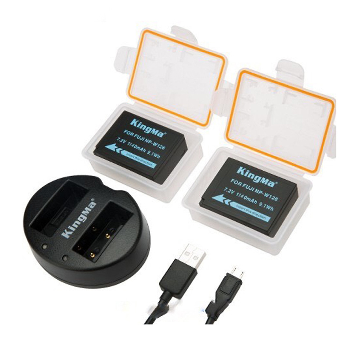 Pin + Sạc Fujifilm NP-W126 – Kingma