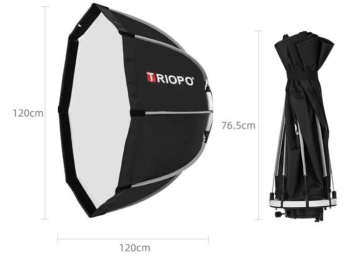 Softbox bát giác thao tác nhanh Triopo K2-120 + Grip